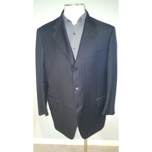 Canali 100% Wool 3 Button Pinstripe Blazer (48R)